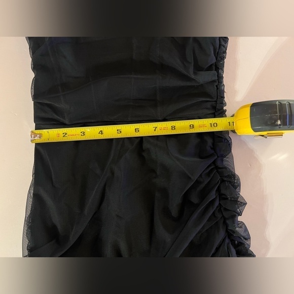 NWT Oh Polly black corset mesh strapless mini dress sz 4 wedding bodycon - Picture 11 of 13